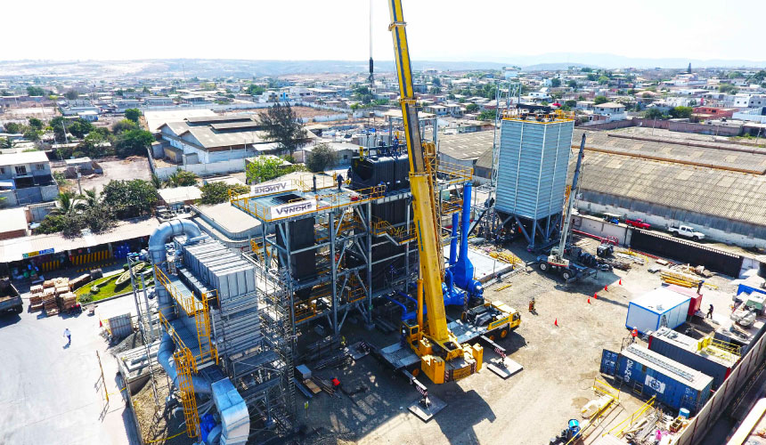 Empresa constructora de la planta de biomasa la Fabril Manta 1